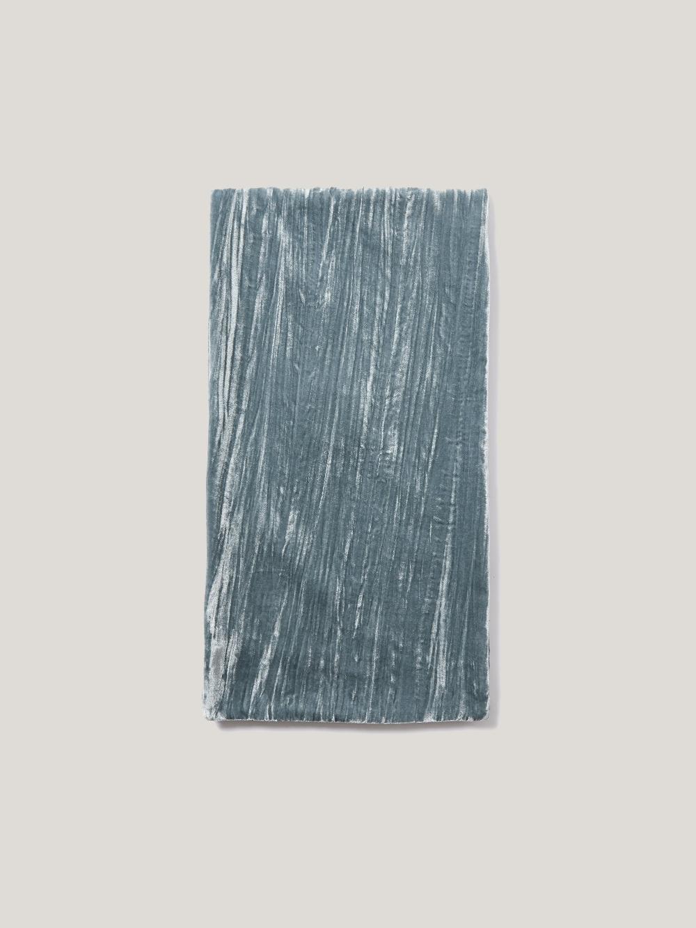 Jigsaw Velvet Plisse Scarf Blue