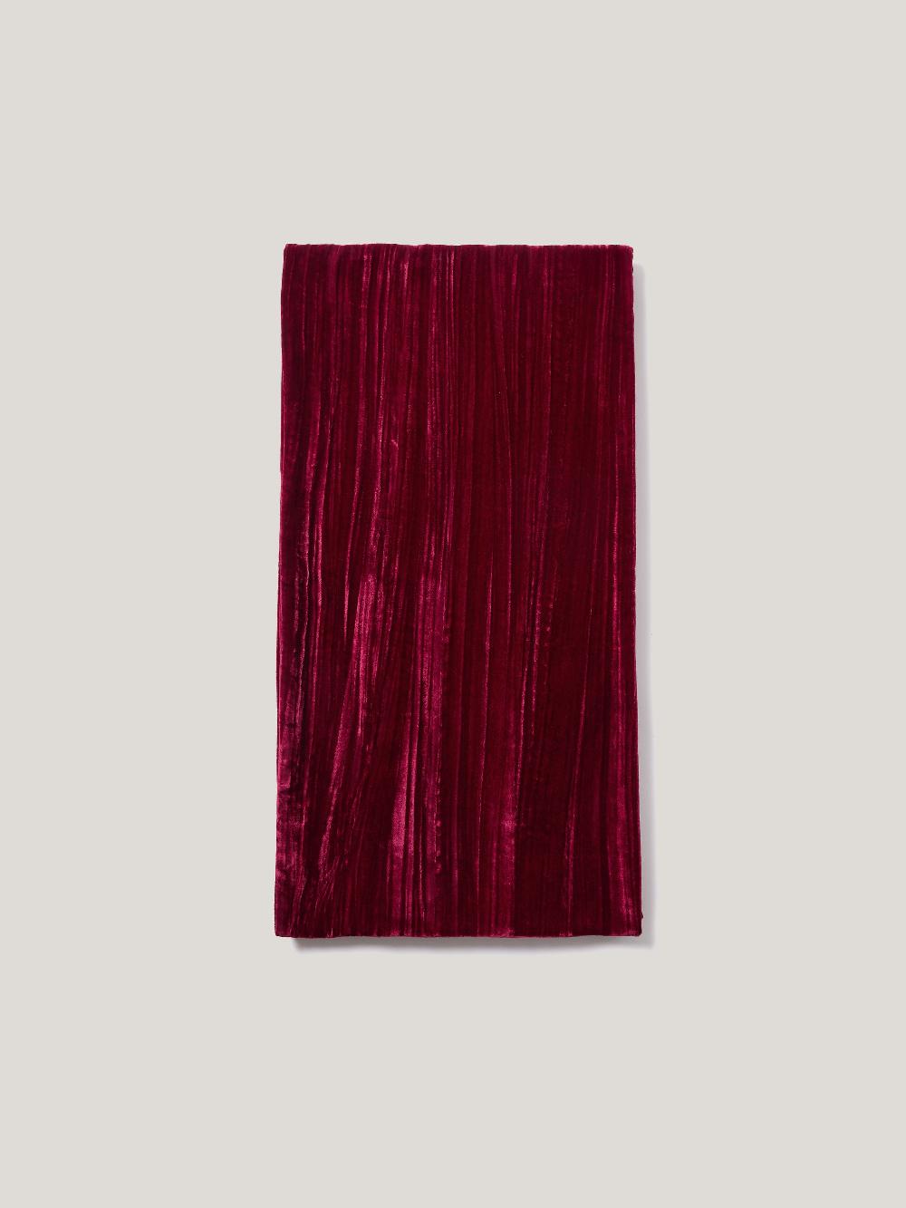 Jigsaw Velvet Plisse Scarf Red