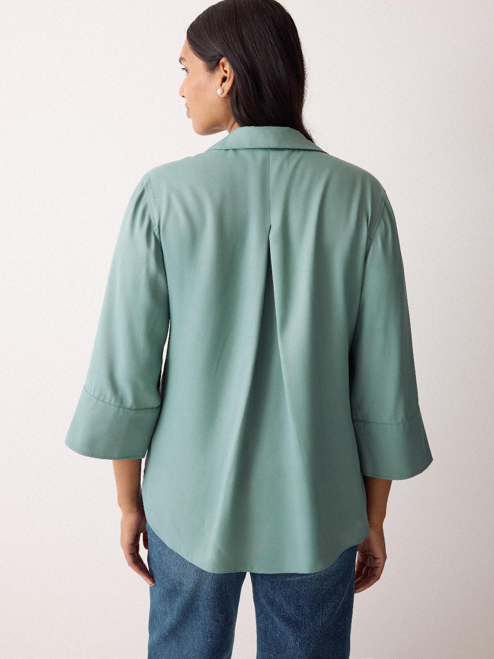 Jigsaw Viscose Twill Top Blue