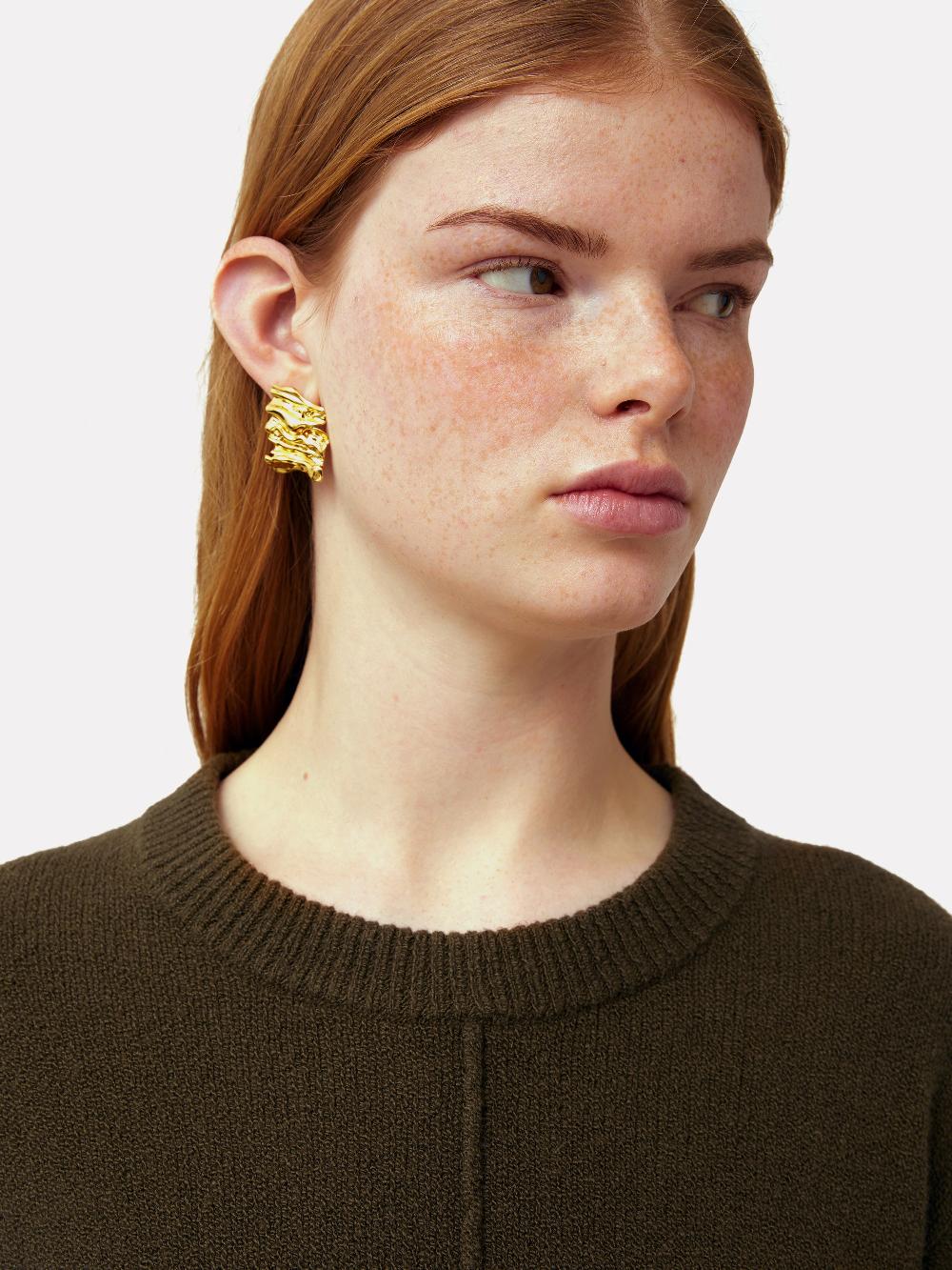 Jigsaw Wide Sleeve Jumper Khaki