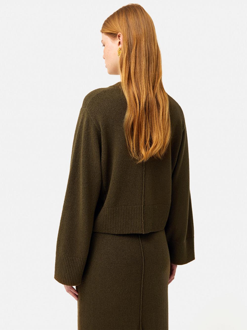 Jigsaw Wide Sleeve Jumper Khaki