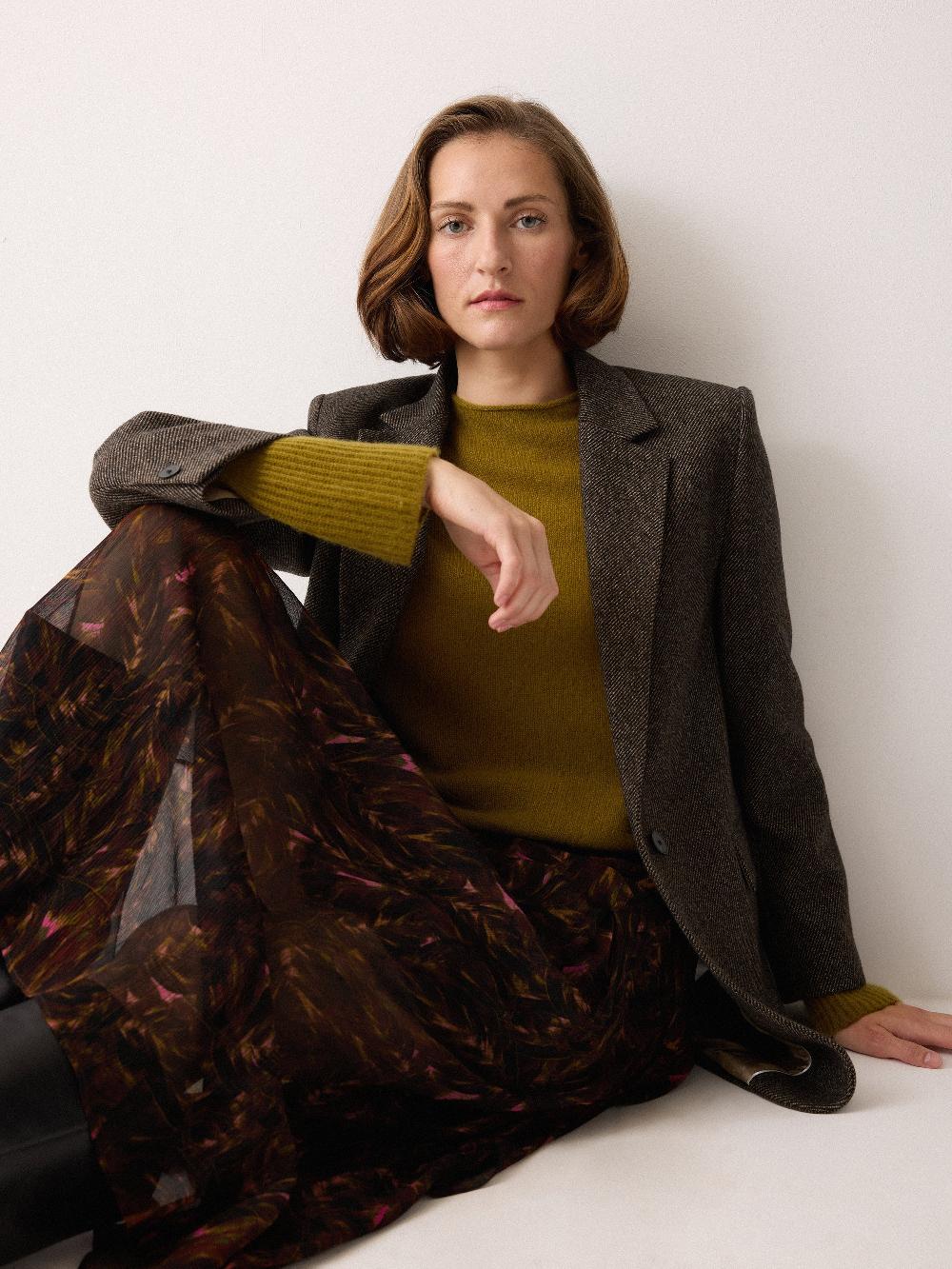 jigsaw Wild Feather Midi Skirt Brown