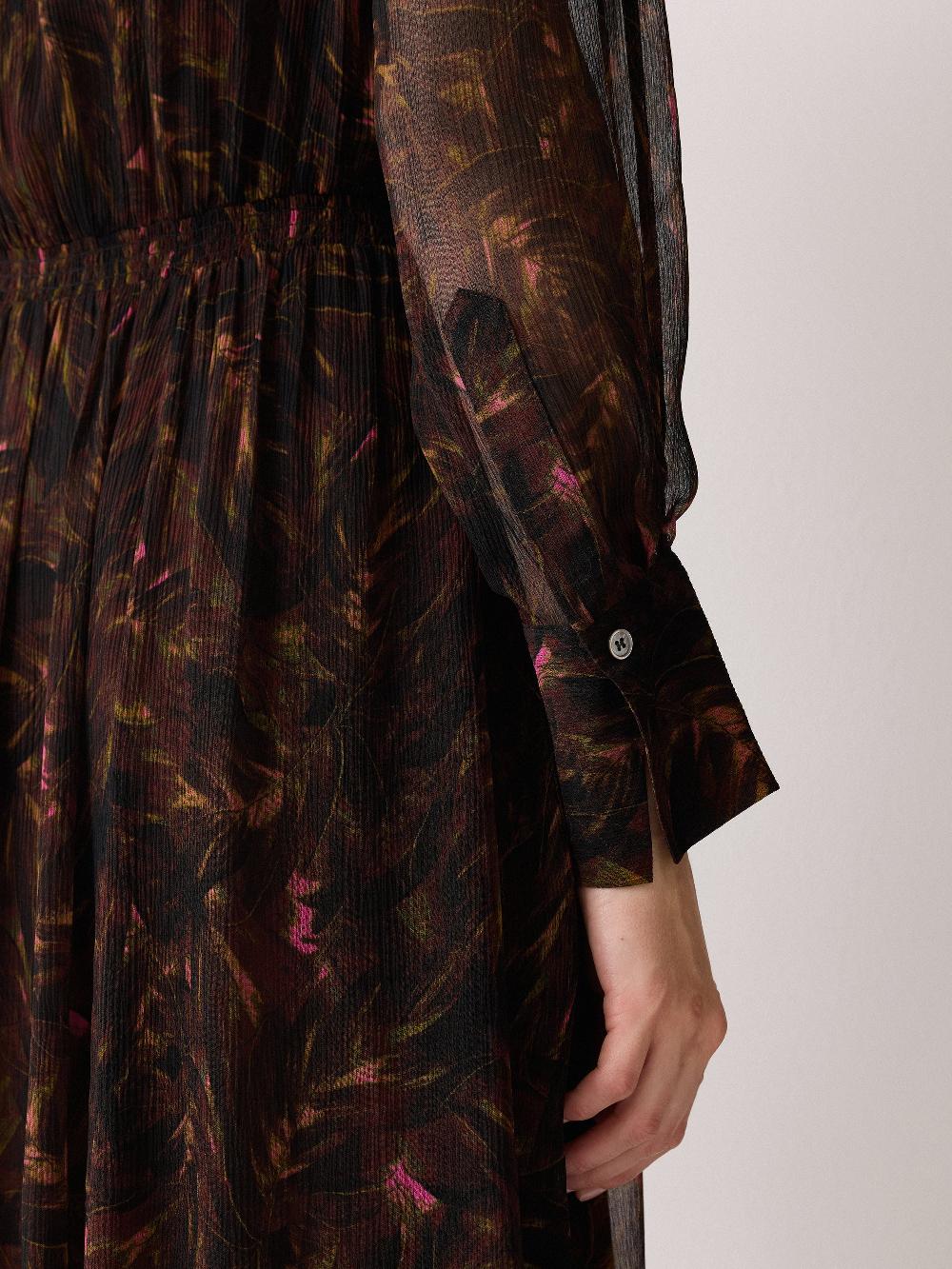 Jigsaw Wild Feather Shirt Dress Brown