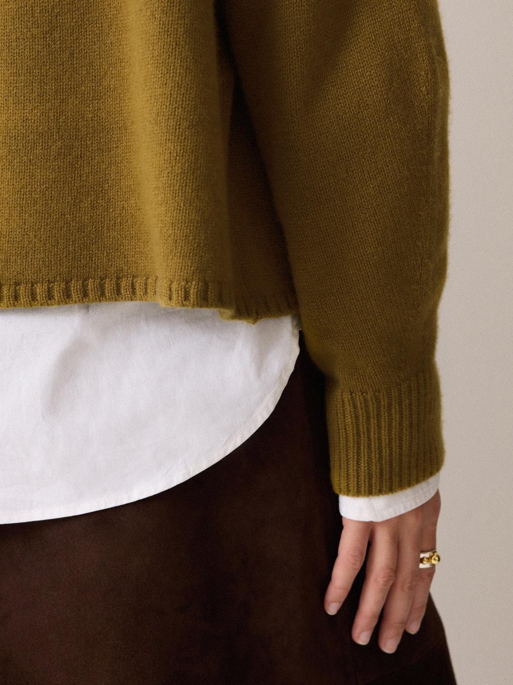 Jigsaw Wool Blend Collar Cardigan Green