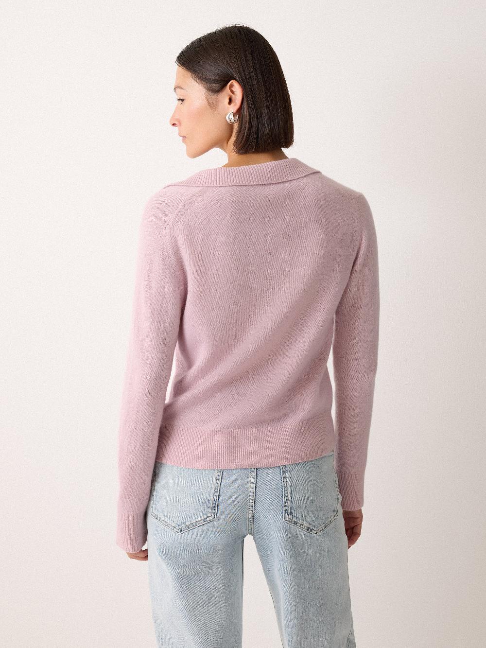 Jigsaw Wool Blend Collar Jumper Pink
