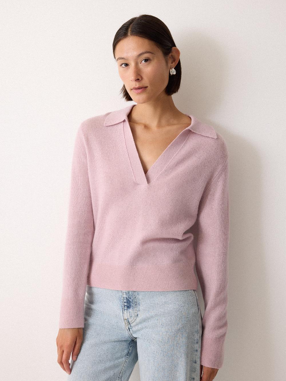 jigsaw Wool Blend Collar Jumper Pink
