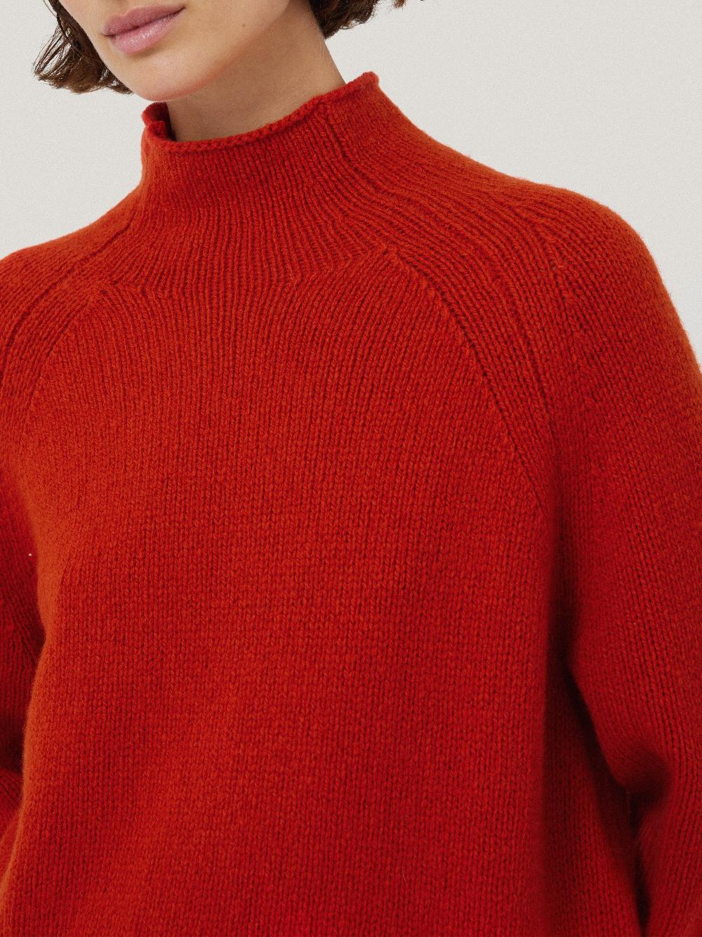 Jigsaw Wool Blend Snowdon Jumper Orange