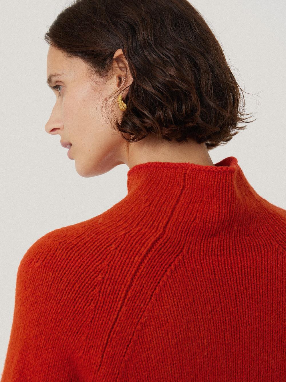 Jigsaw Wool Blend Snowdon Jumper Orange