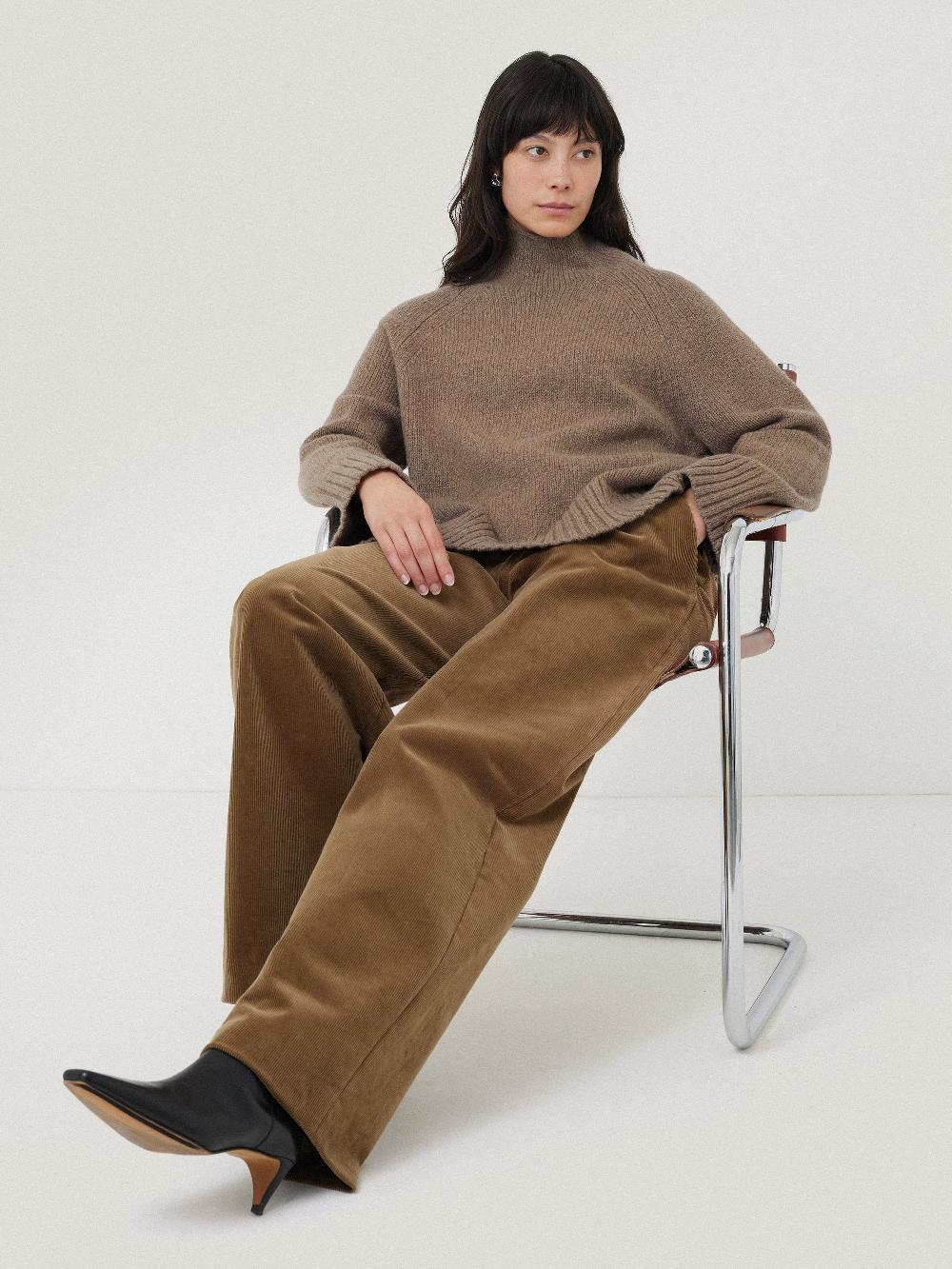 Jigsaw Wool Blend Snowdon Jumper Taupe