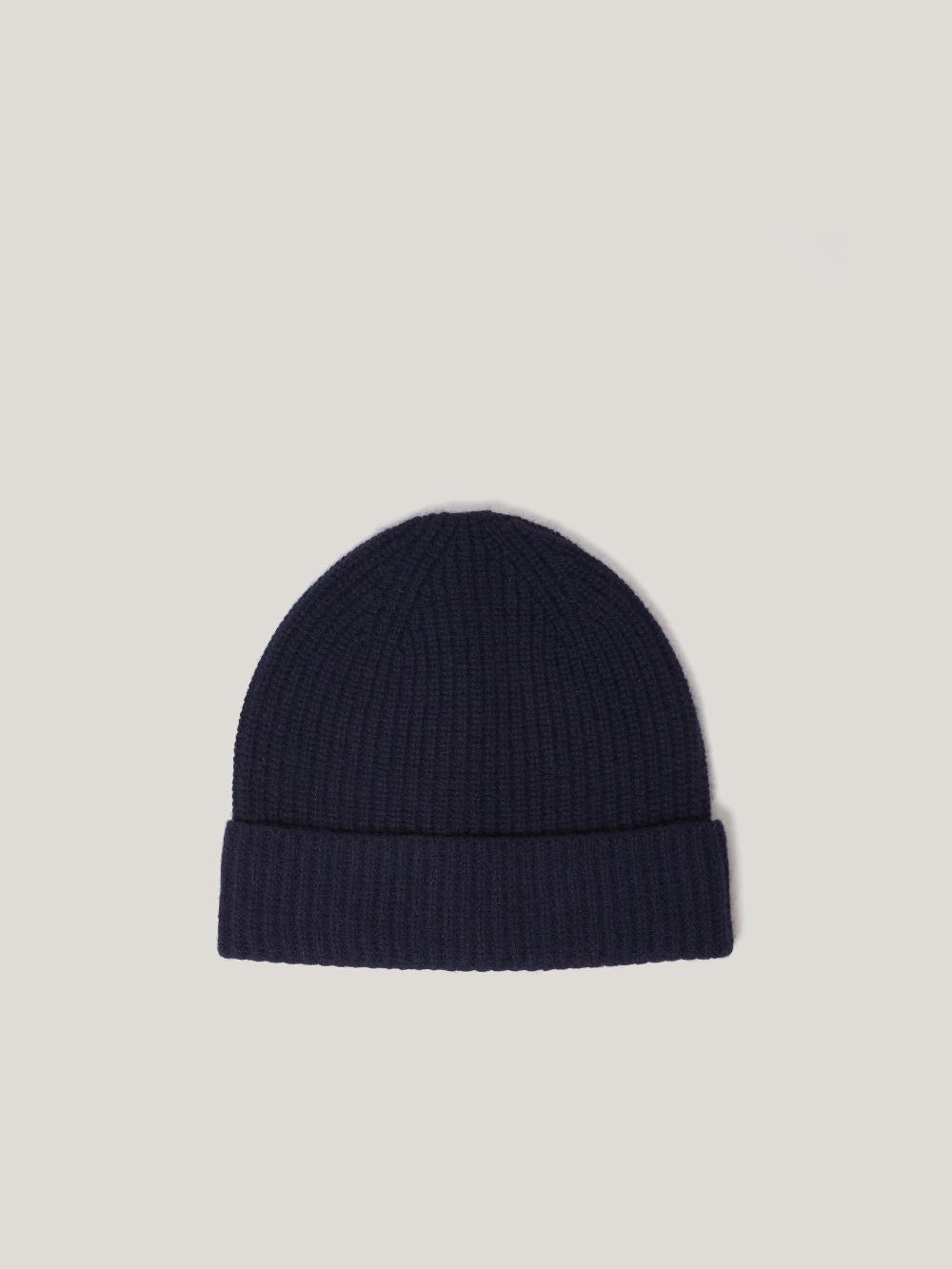 Jigsaw Wool Cashmere Blend Beanie Navy