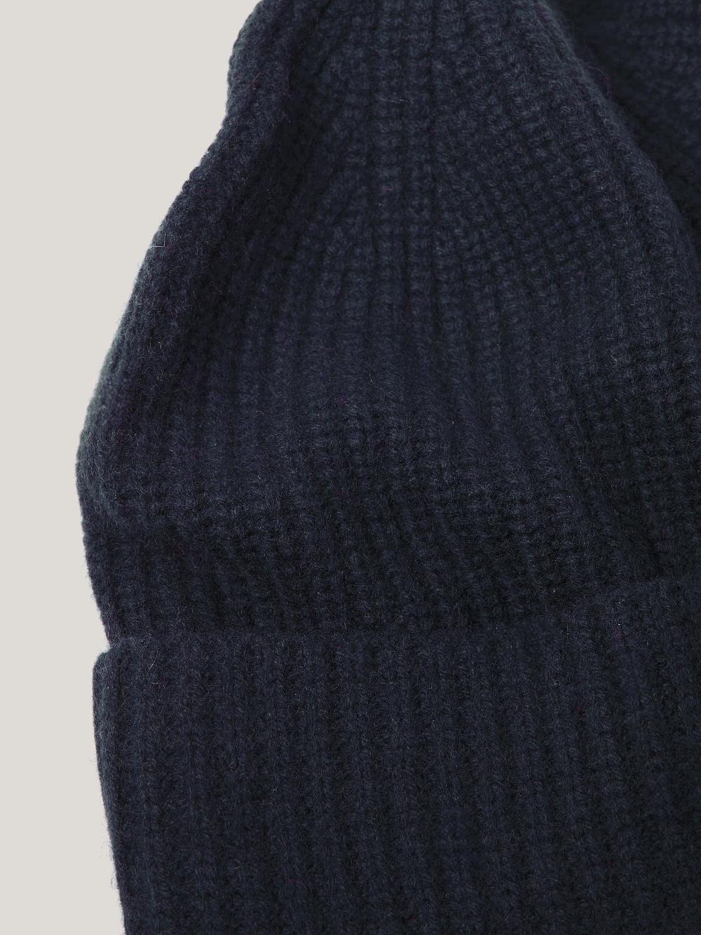 Jigsaw Wool Cashmere Blend Beanie Navy