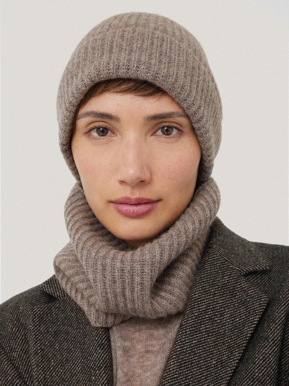 jigsaw Wool Cashmere Blend Beanie Oatmeal