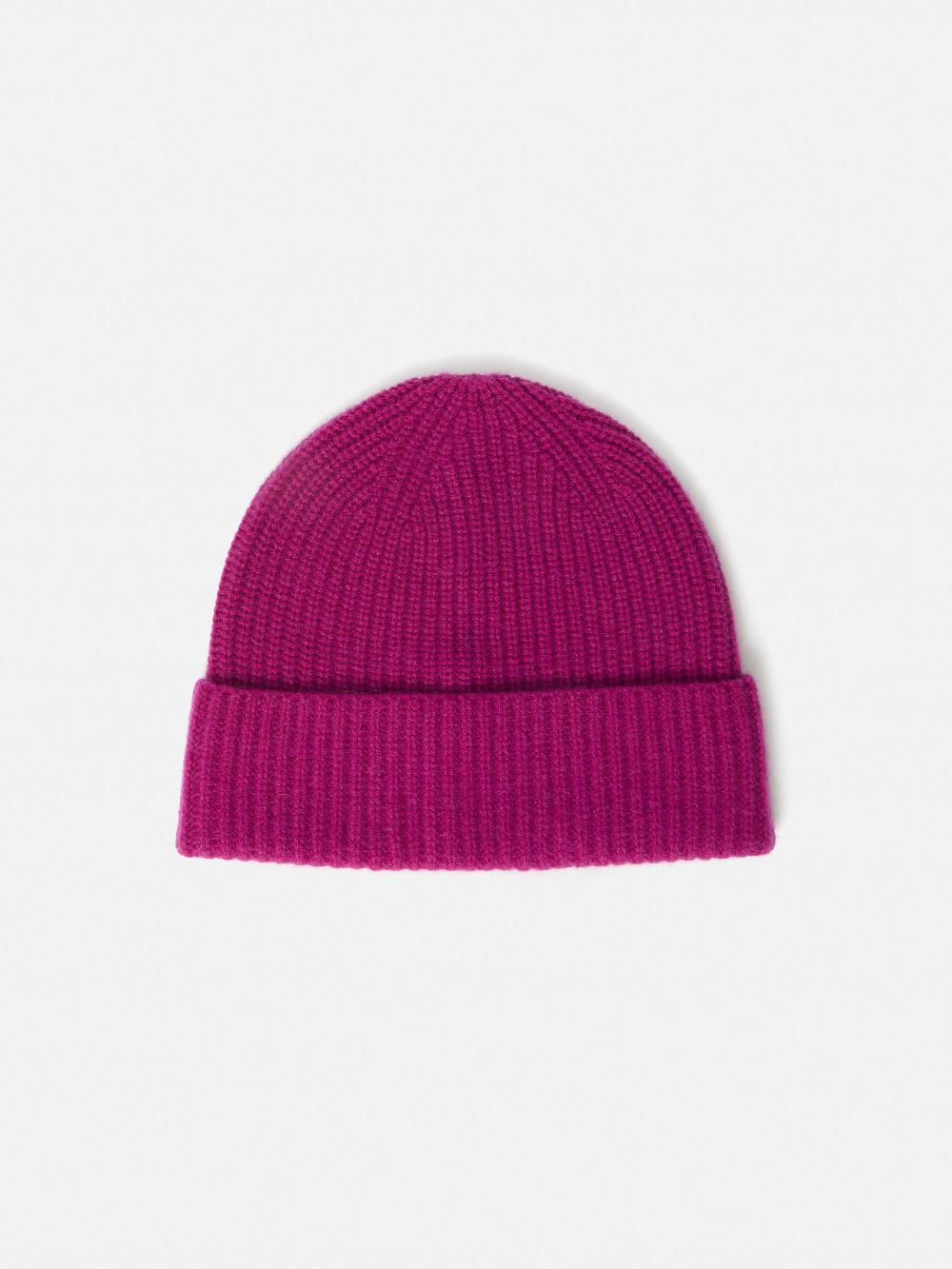jigsaw Wool Cashmere Blend Beanie Raspberry