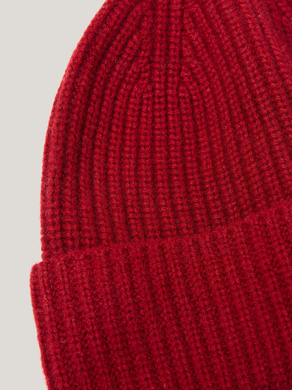 Jigsaw Wool Cashmere Blend Beanie Red