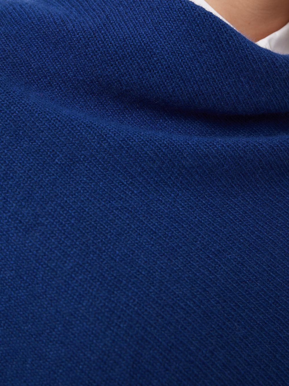 Jigsaw Wool Cashmere Blend Drape Poncho Blue