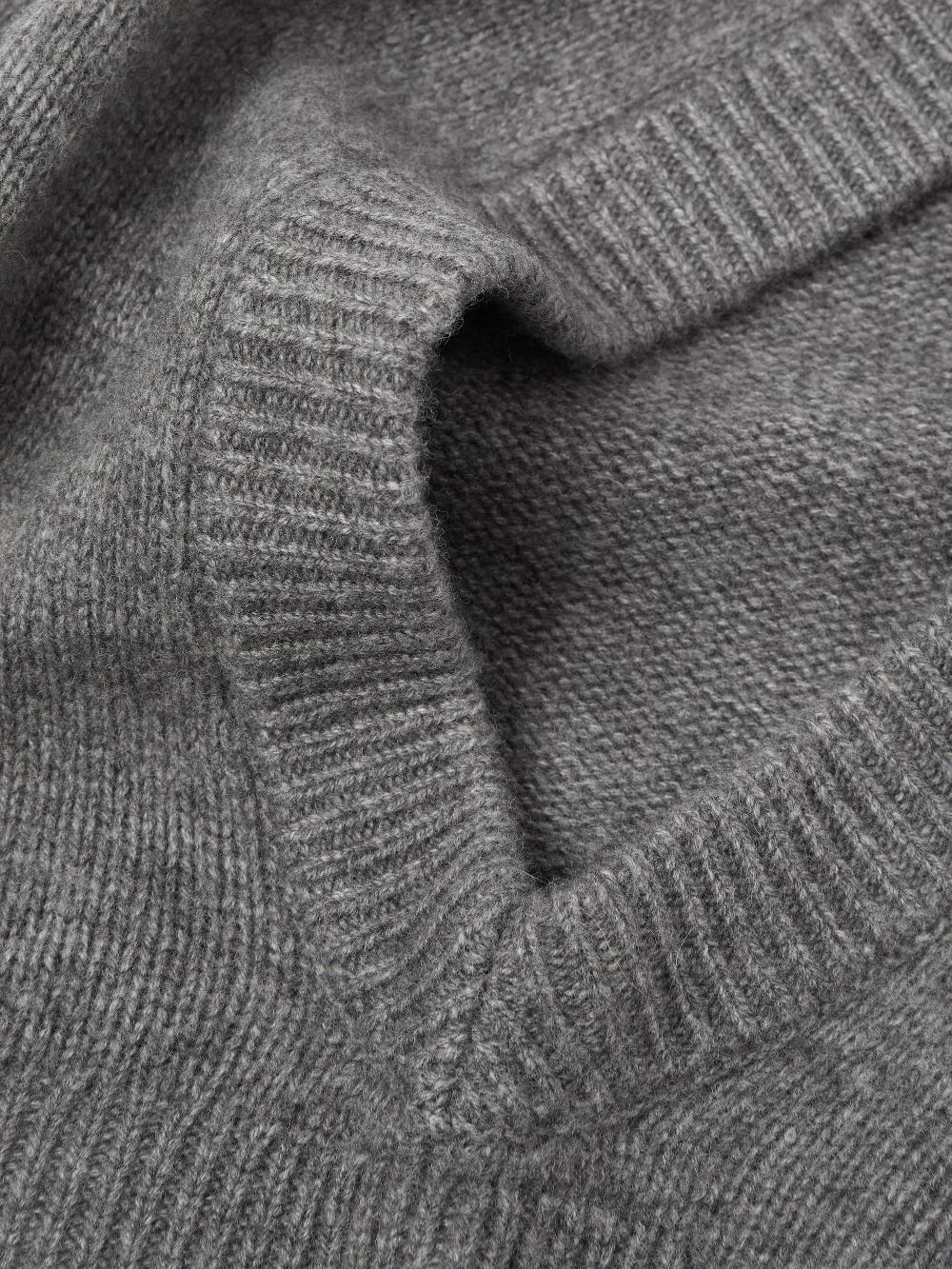 Jigsaw Wool Cashmere Blend Hooded Snood Grey