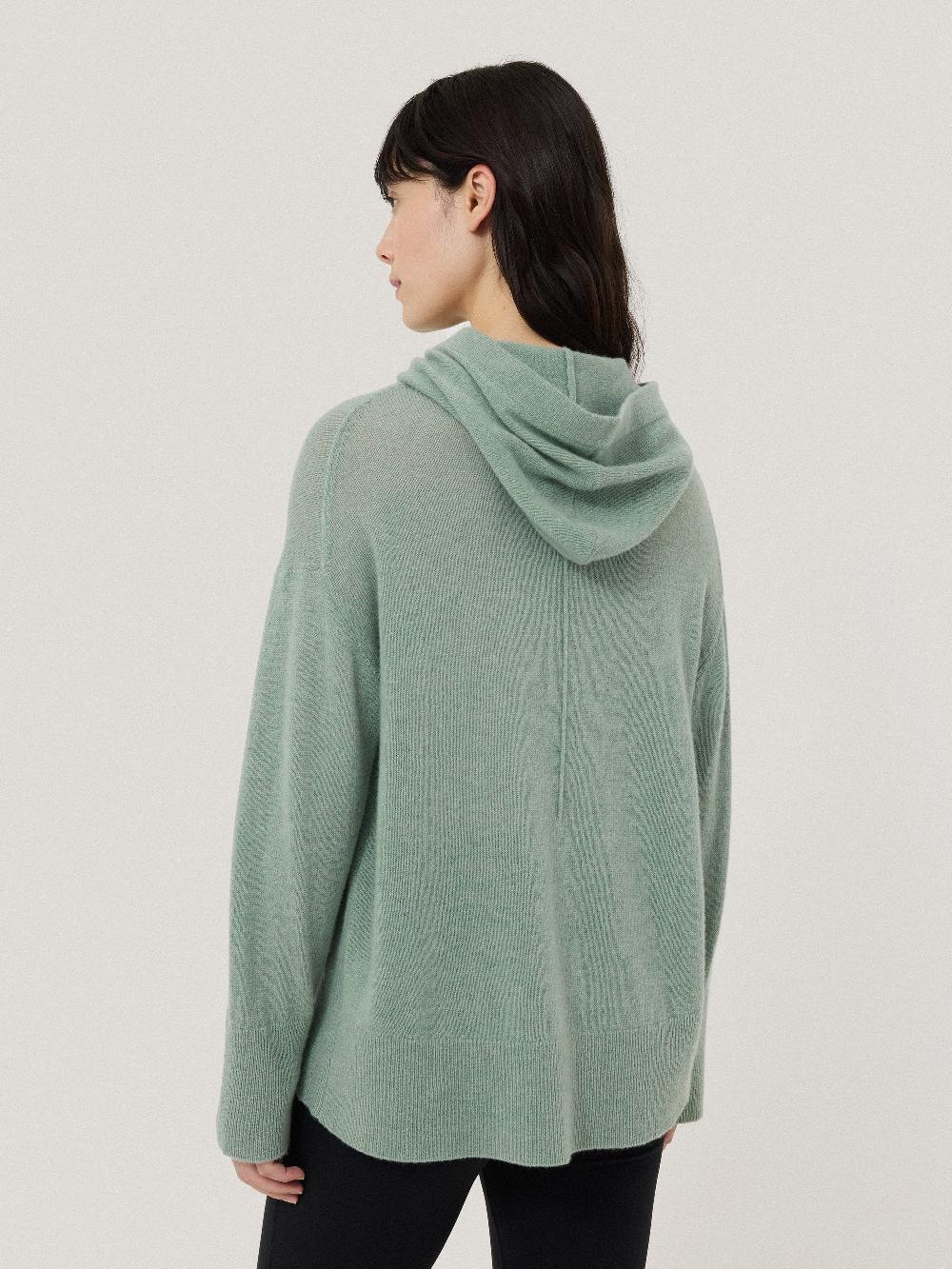 Jigsaw Wool Cashmere Blend Hoodie Green