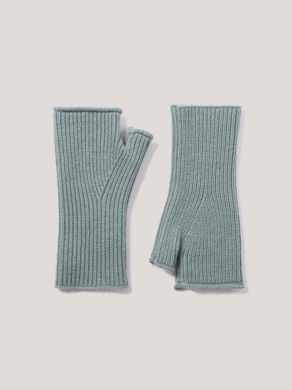 Jigsaw Wool Cashmere Blend Mitten Blue