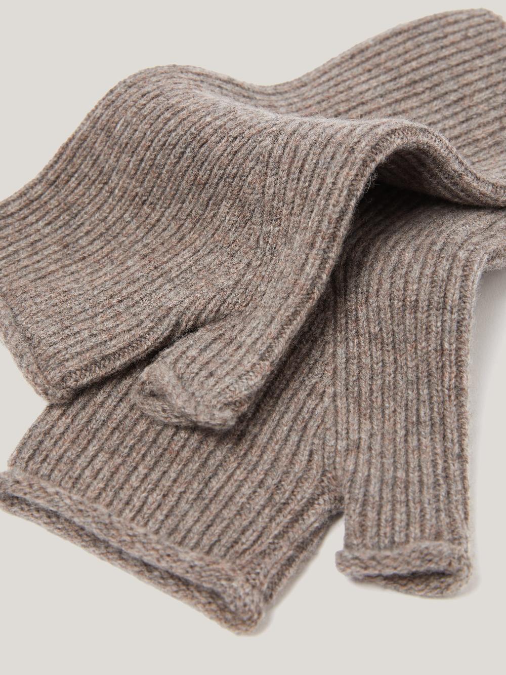 Jigsaw Wool Cashmere Blend Mittens Oatmeal