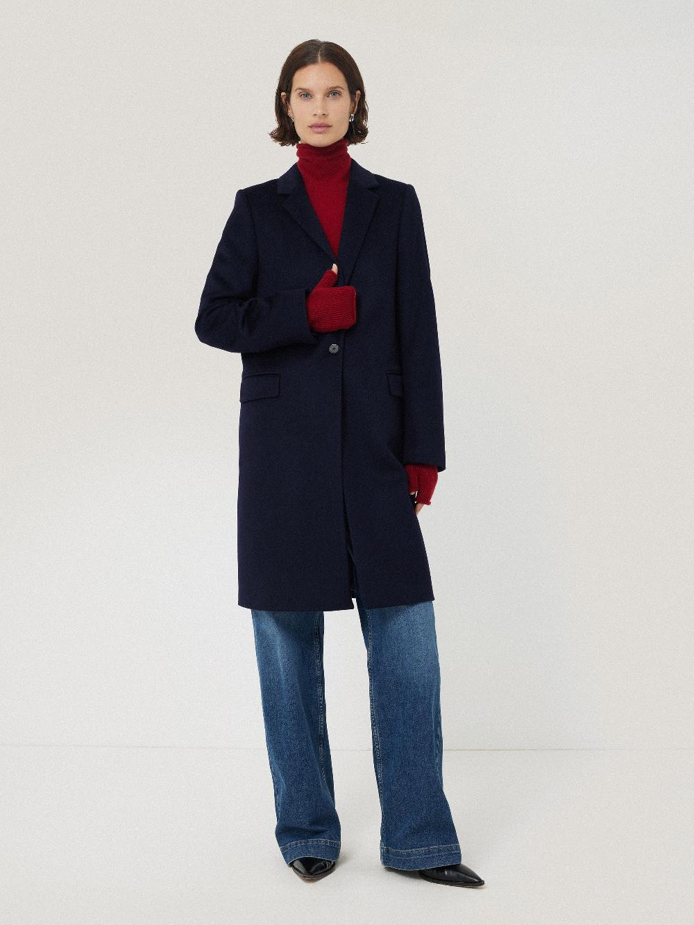 Jigsaw Wool Cashmere Blend Mittens Red