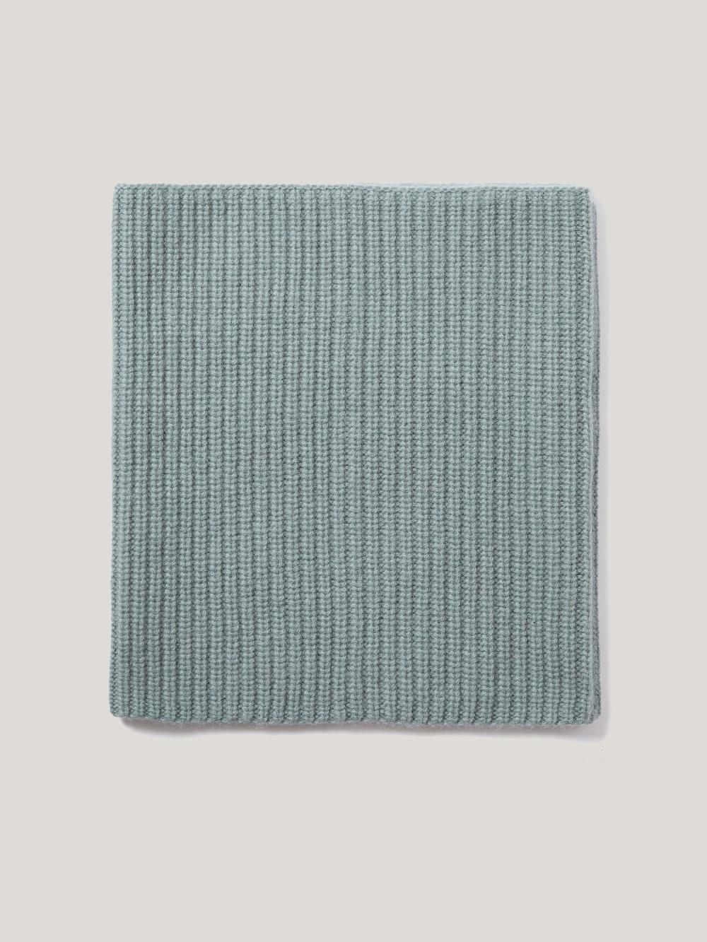 Jigsaw Wool Cashmere Blend Rib Snood Blue