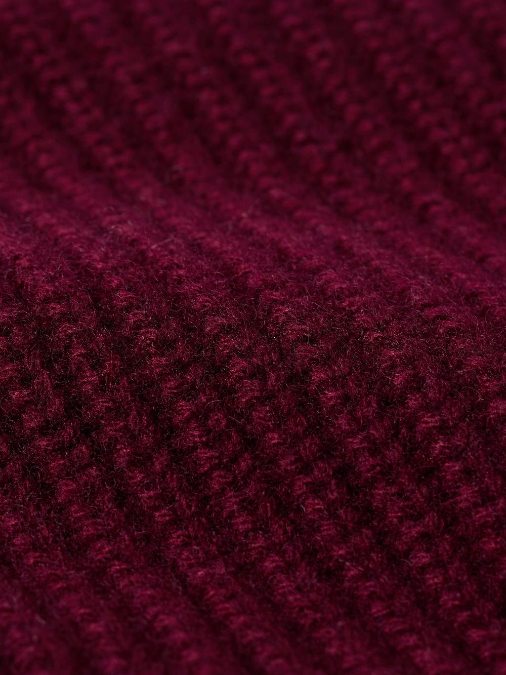 Jigsaw Wool Cashmere Blend Rib Snood Burgundy