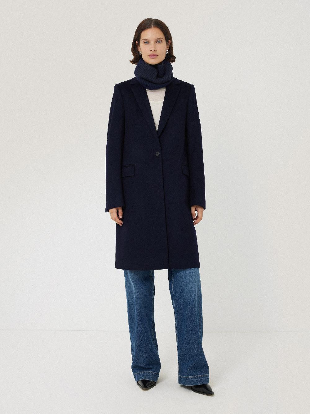 Jigsaw Wool Cashmere Blend Snood Navy