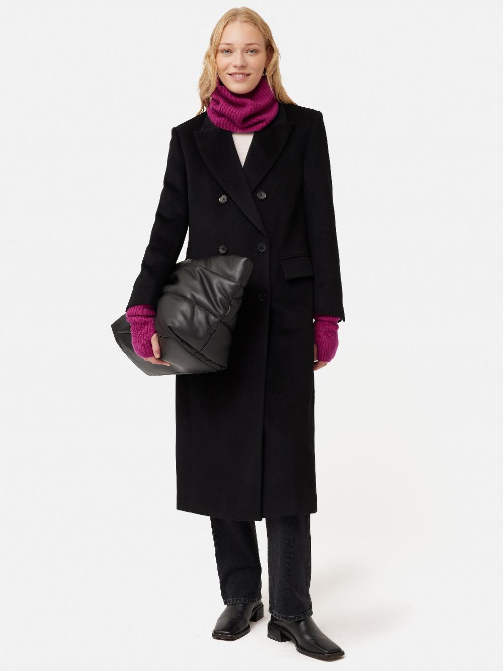 Jigsaw Wool Cashmere Blend Snood Raspberry