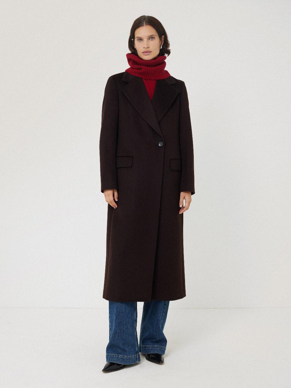 Jigsaw Wool Cashmere Blend Snood Red