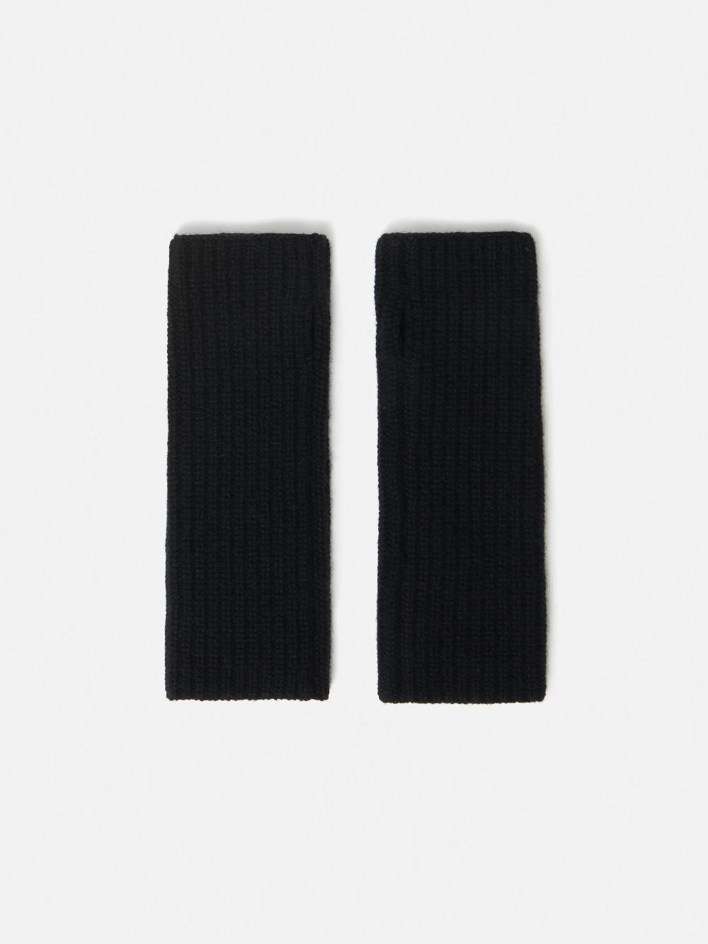 jigsaw Wool Cashmere Mittens Black