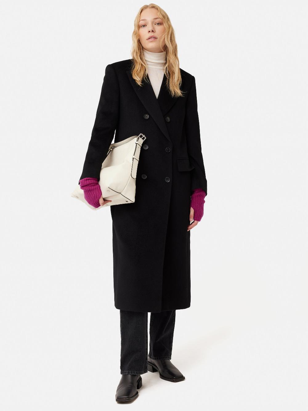 Jigsaw Wool Cashmere Mittens Raspberry