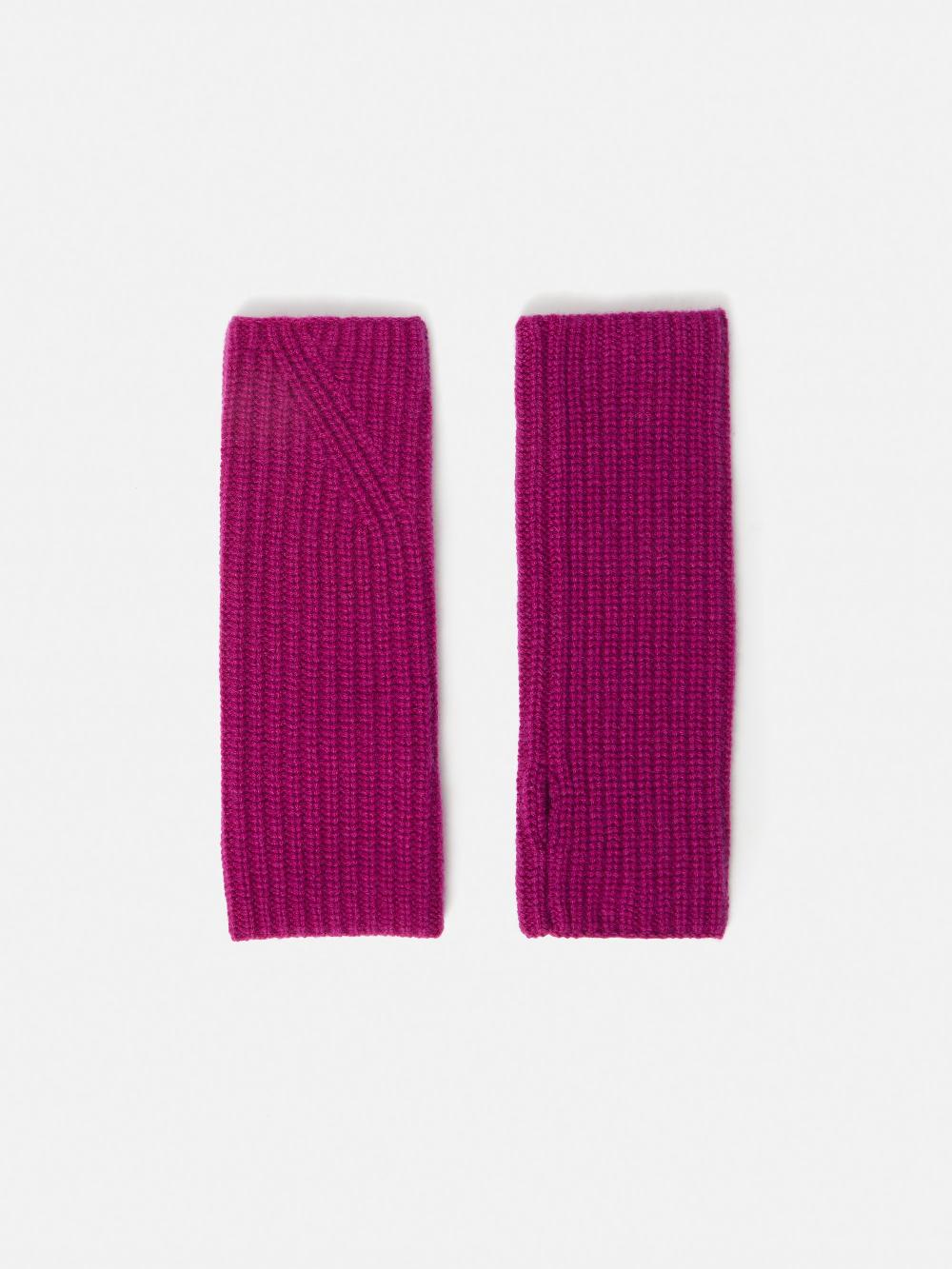 jigsaw Wool Cashmere Mittens Raspberry