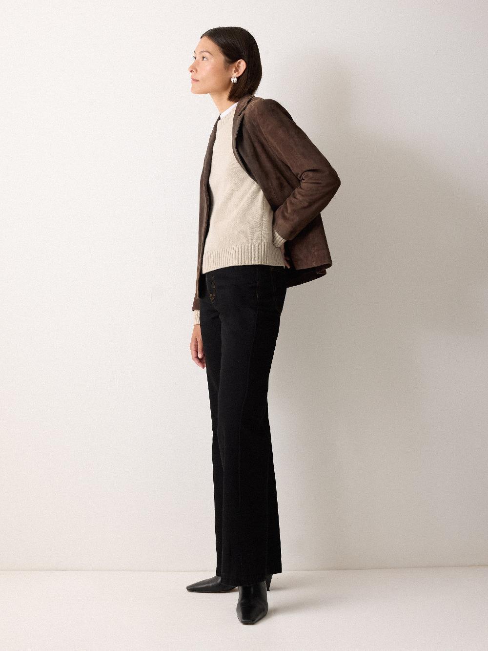 Jigsaw Wool Cashmere Saddle Jumper Cream