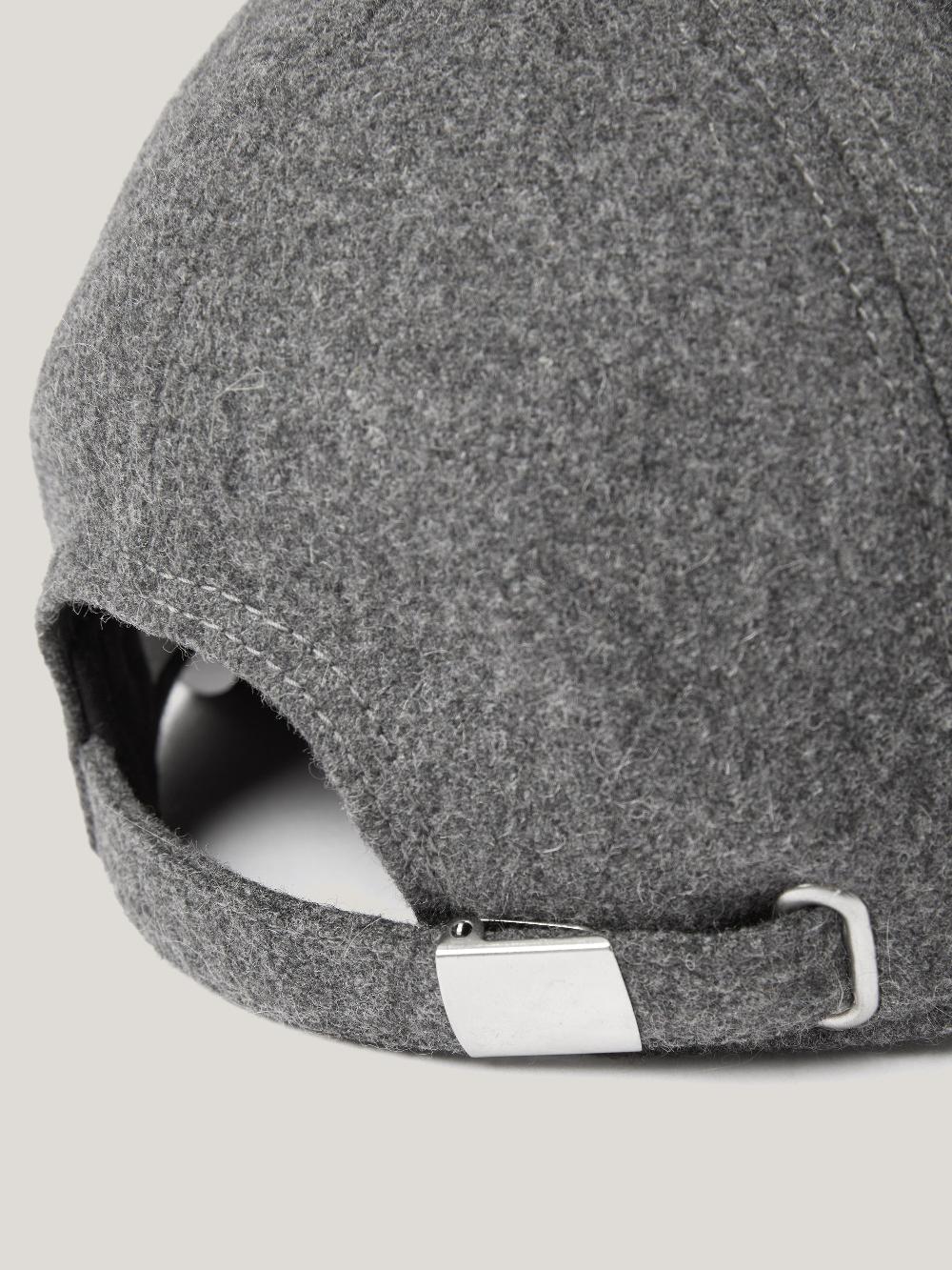 Jigsaw Wool Felted Baseball Cap Grey