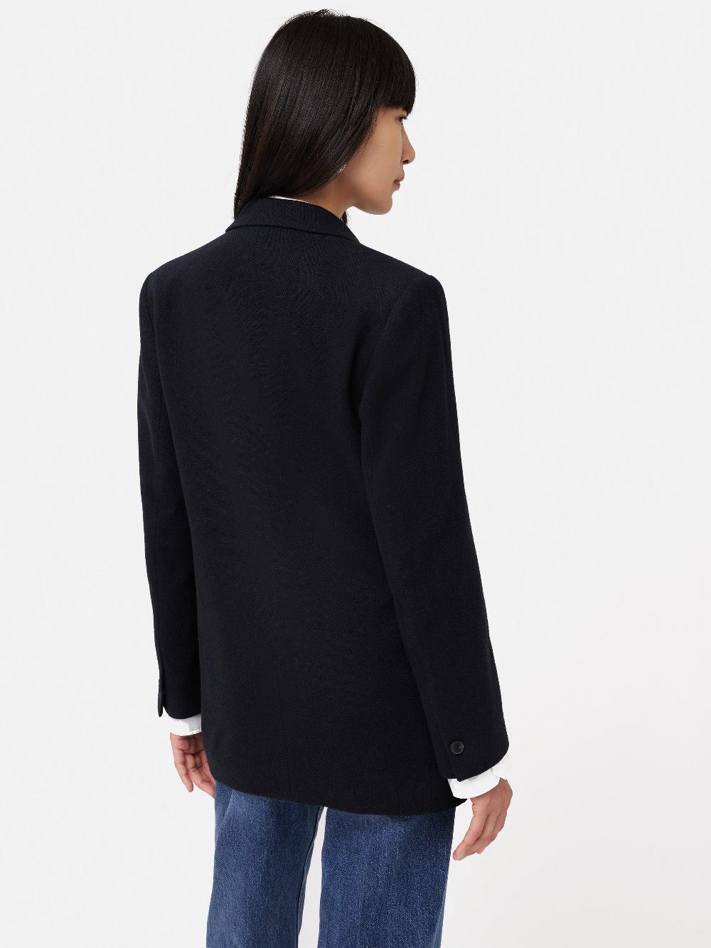 Jigsaw Wool Langford Blazer Navy