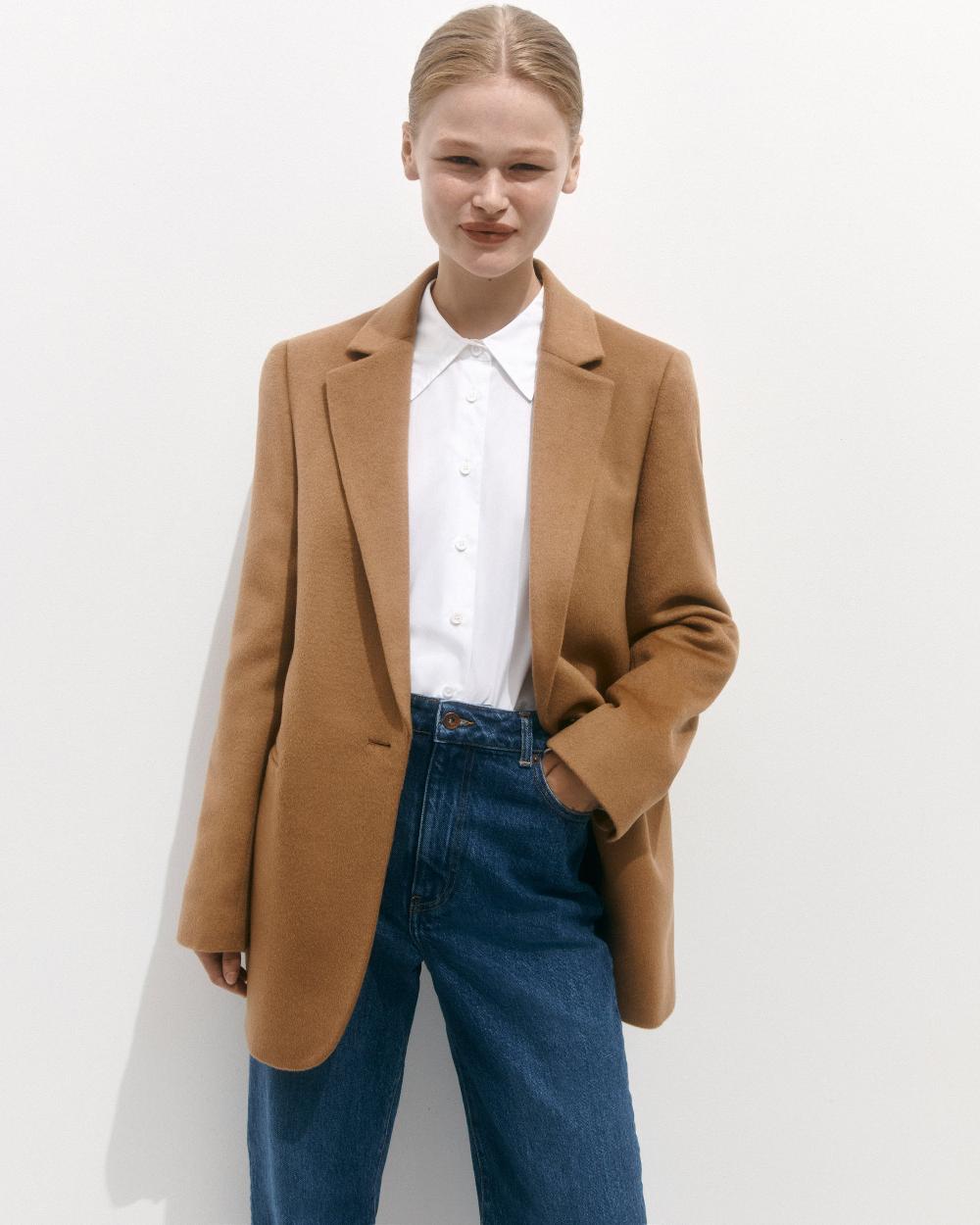 Jigsaw Wool Langford Tailored Coat Camel