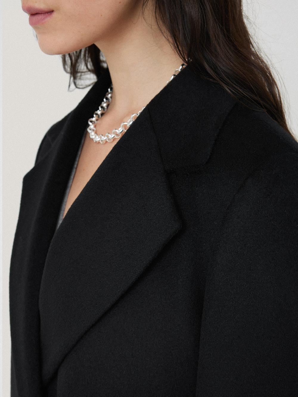 Jigsaw Wool Maxi City Coat Black