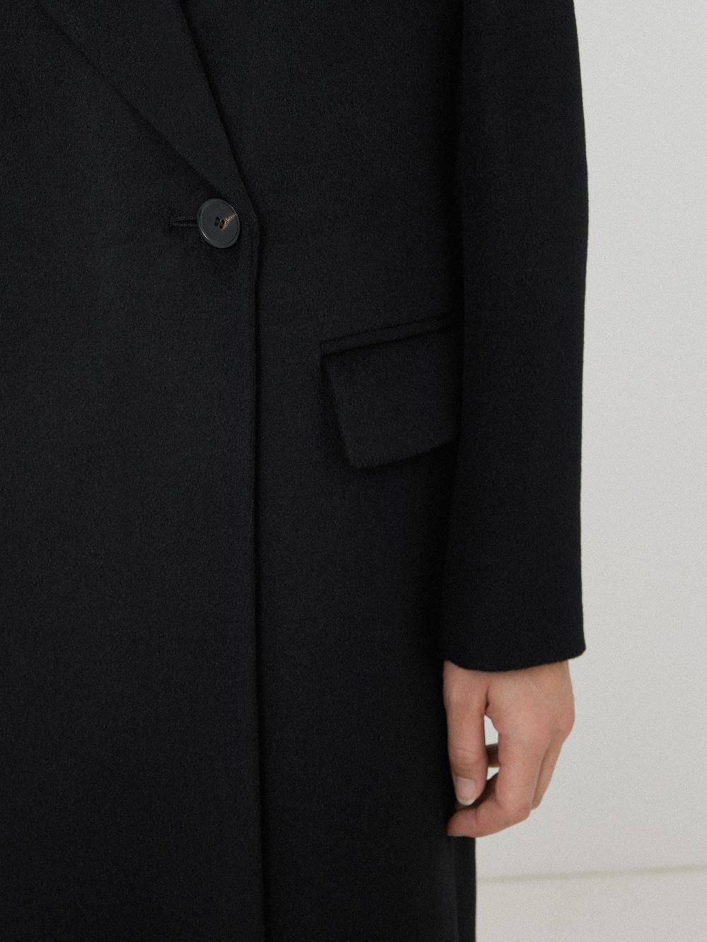 Jigsaw Wool Maxi City Coat Black