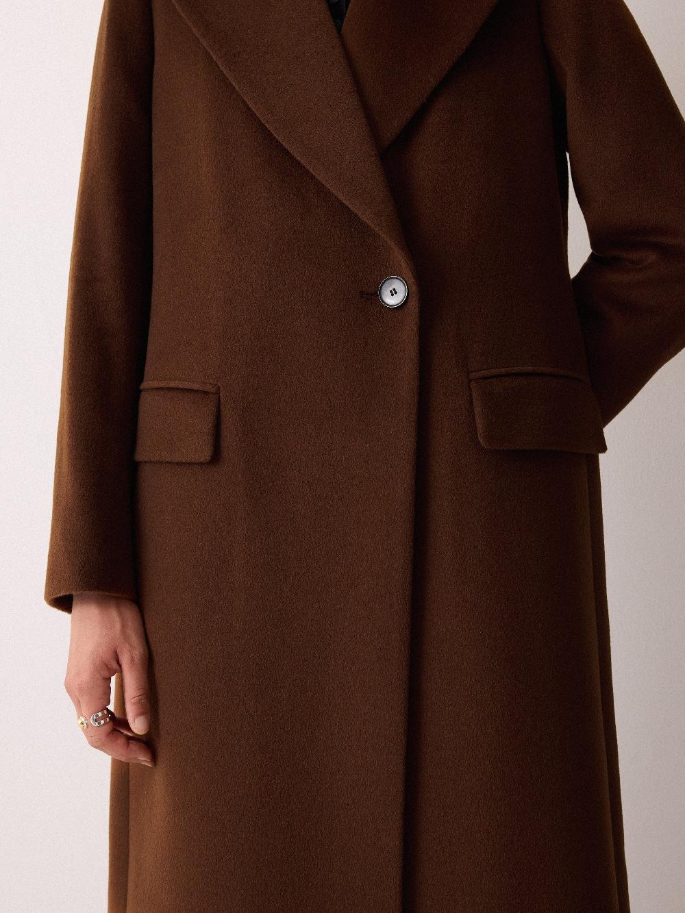 Jigsaw Wool Maxi City Coat Brown