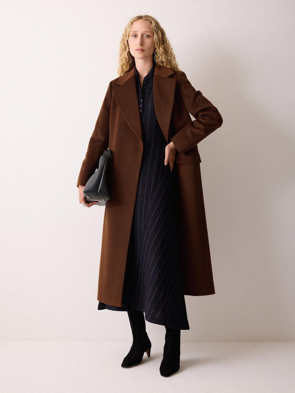 jigsaw Wool Maxi City Coat Brown
