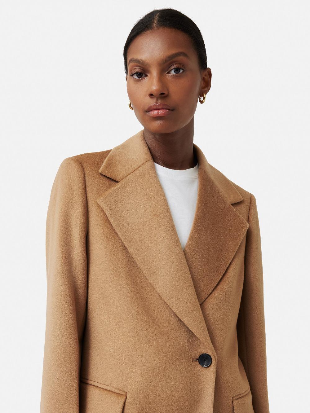 Jigsaw Wool Maxi City Coat Camel