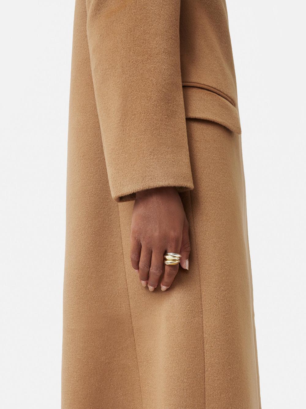 Jigsaw Wool Maxi City Coat Camel