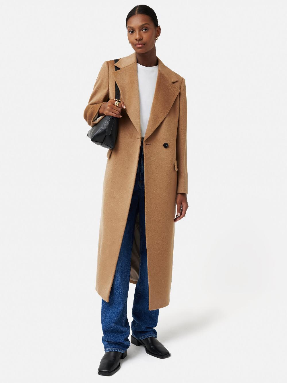 jigsaw Wool Maxi City Coat Camel
