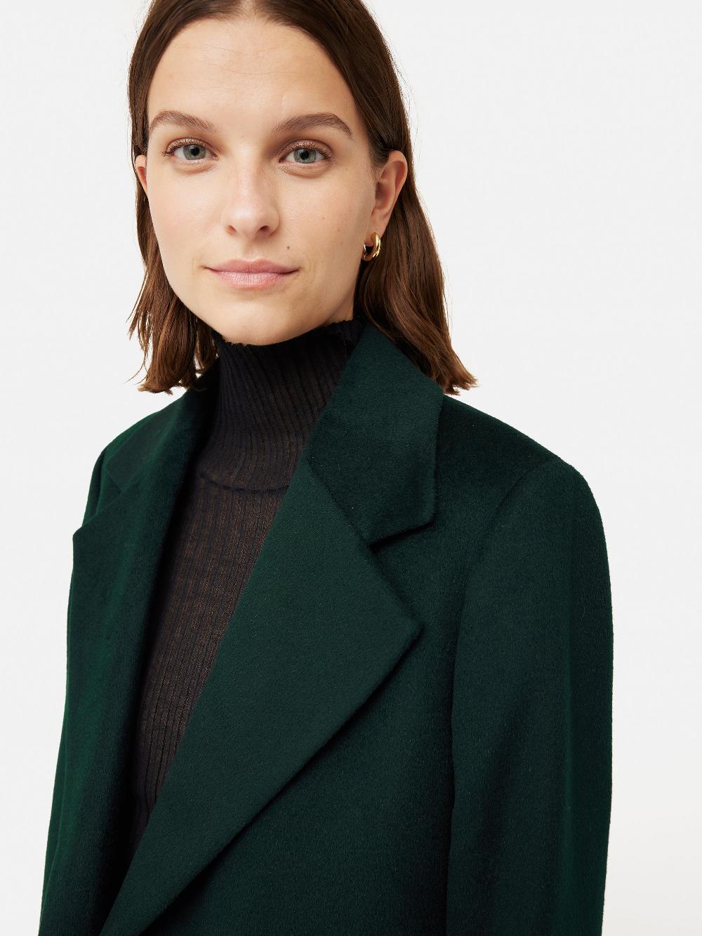 Jigsaw Wool Maxi City Coat Green