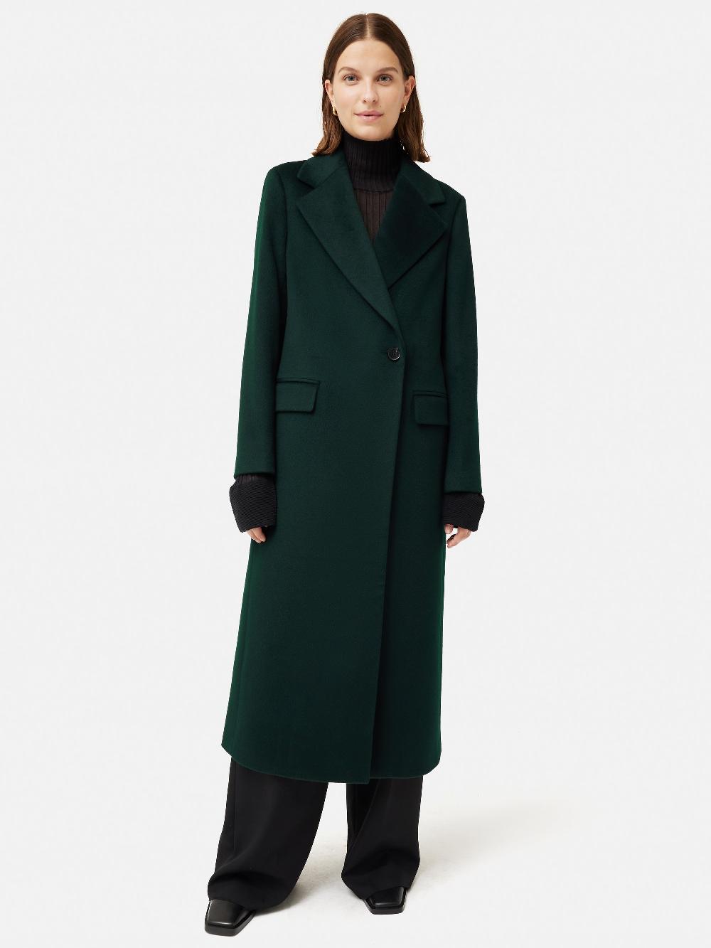 Jigsaw Wool Maxi City Coat Green