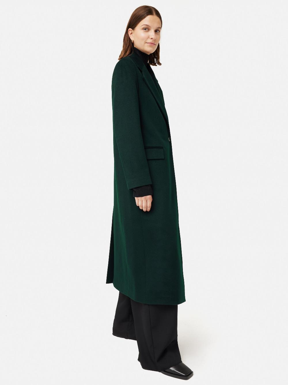 Jigsaw Wool Maxi City Coat Green