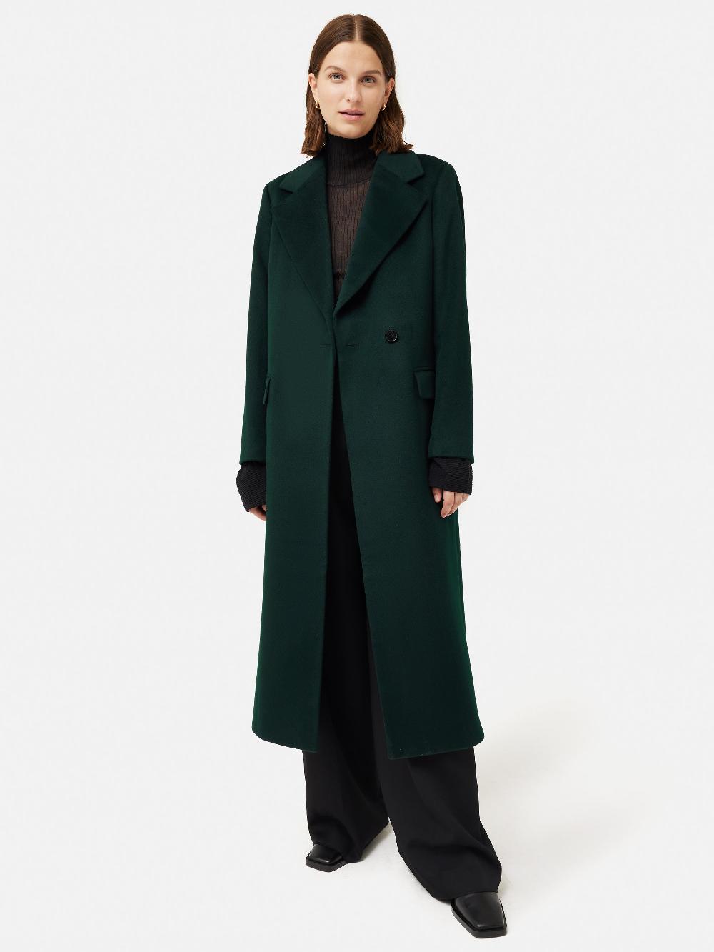 jigsaw Wool Maxi City Coat Green