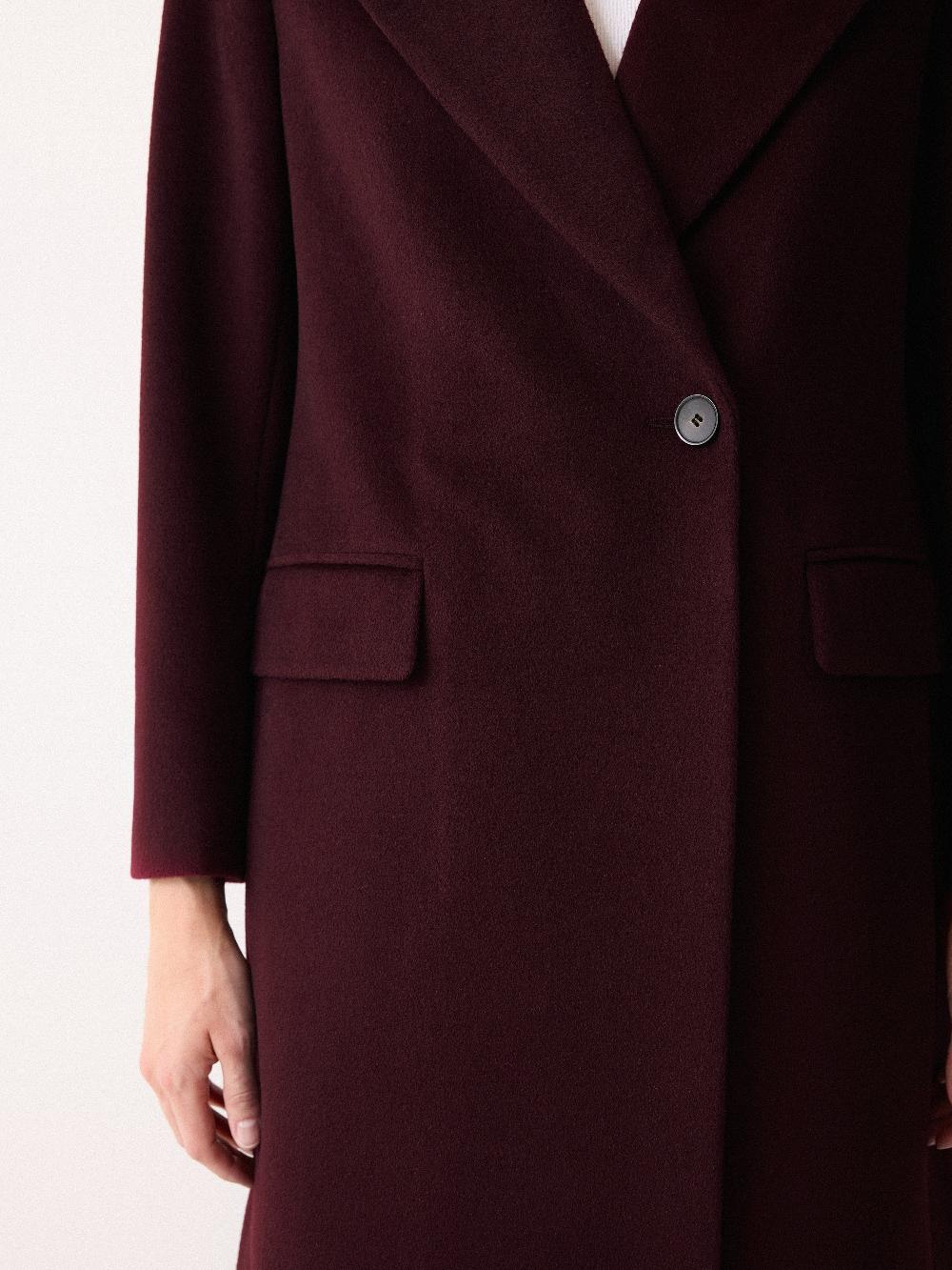 Jigsaw Wool Maxi City Coat Purple