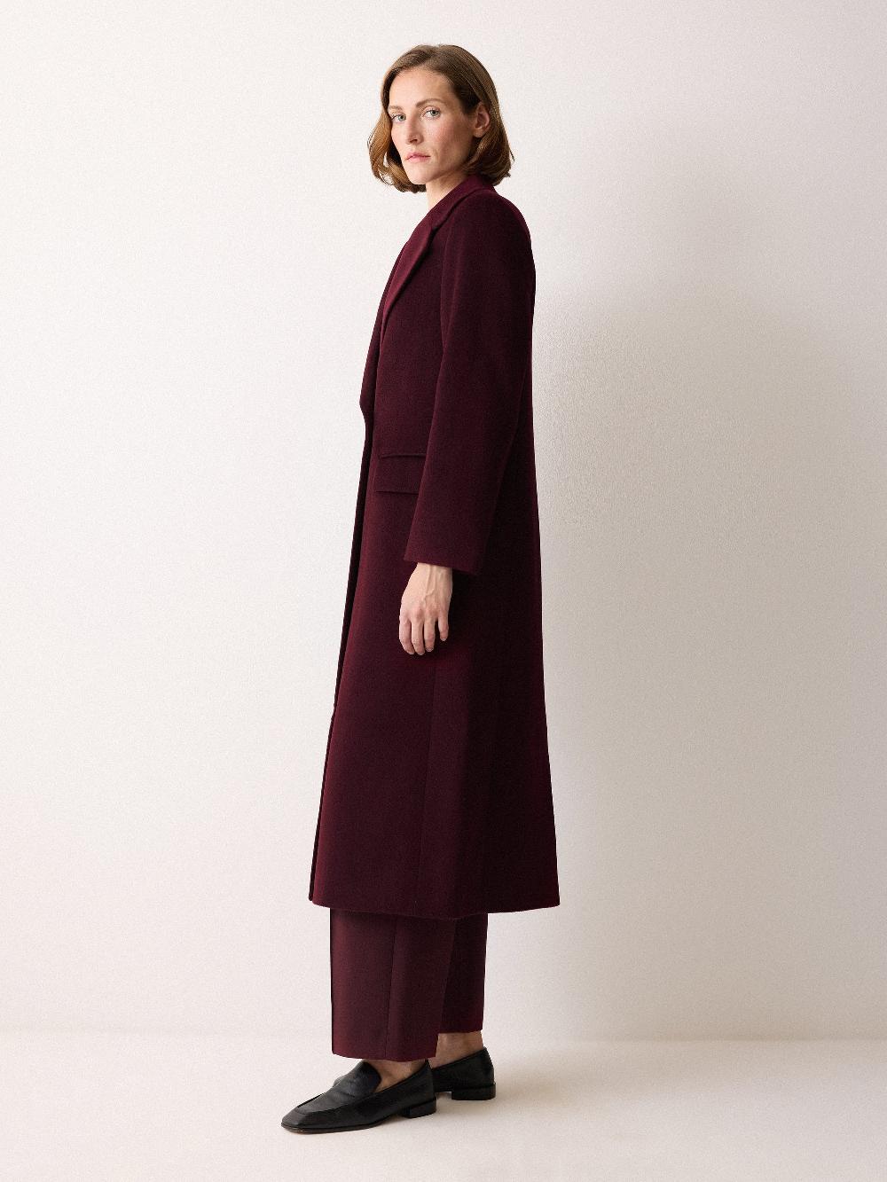 Jigsaw Wool Maxi City Coat Purple