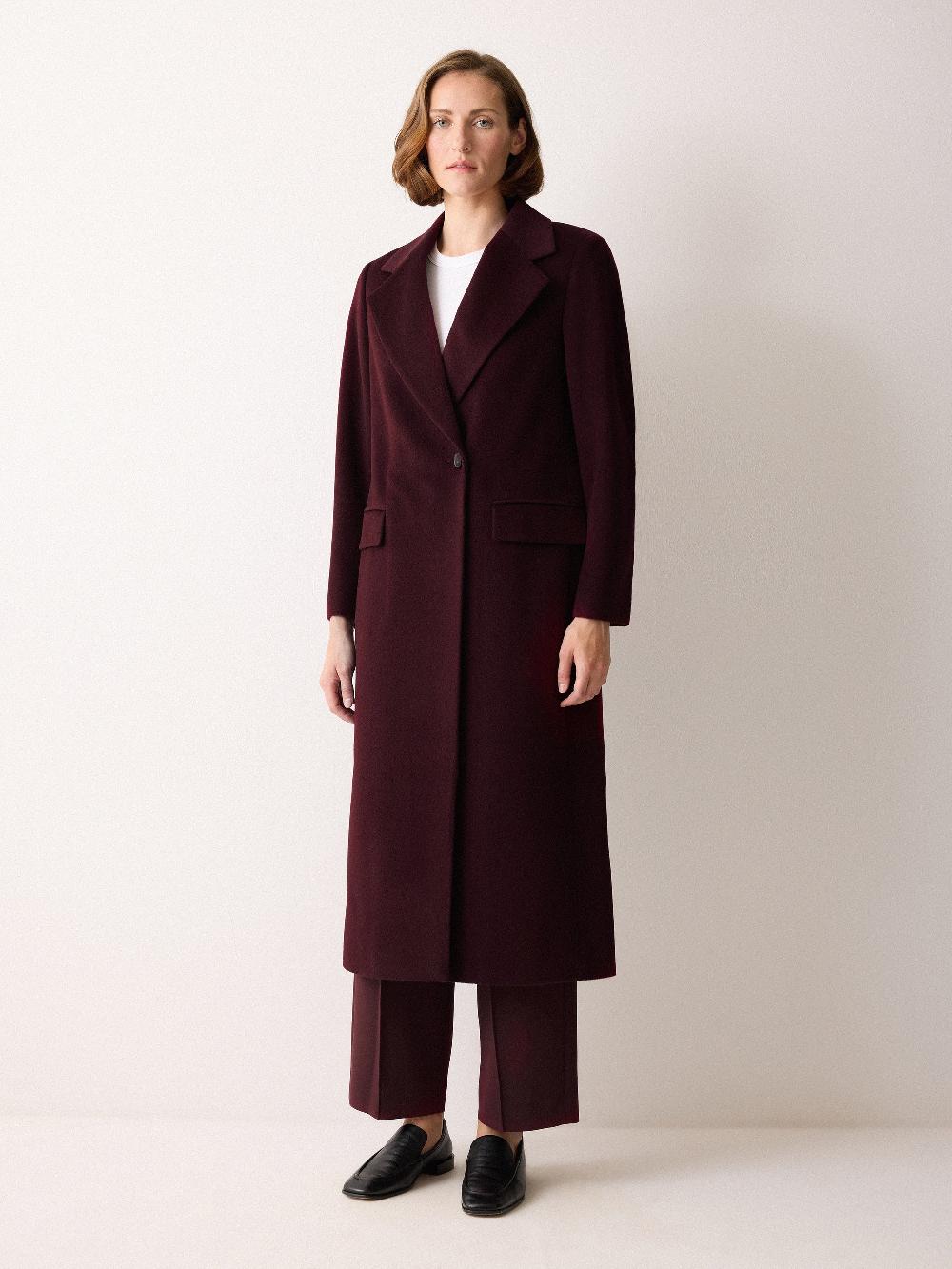 Jigsaw Wool Maxi City Coat Purple